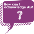 How to acknowledge the AIM Center